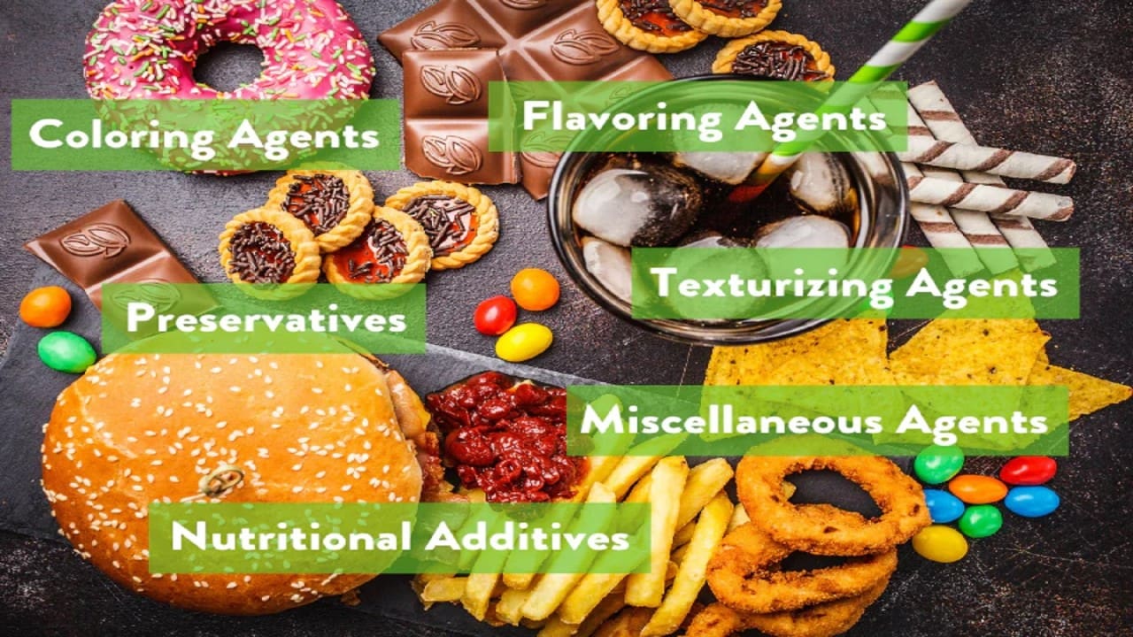 food additives on a table